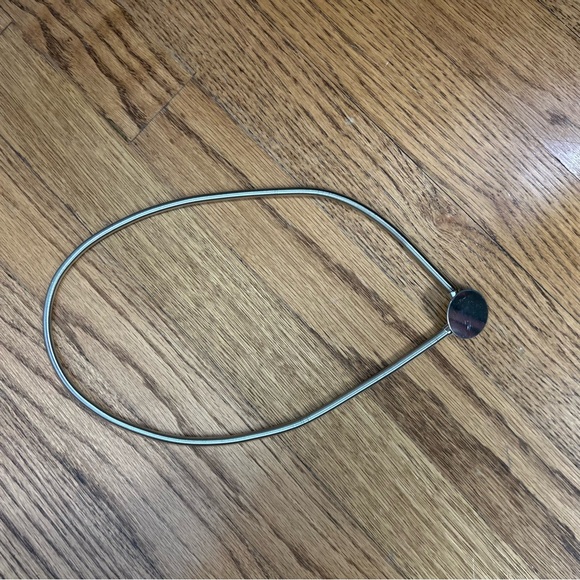 Vintage Thin Slinky Silver Disk Retro Disco Belt Size S/M - Picture 11 of 14